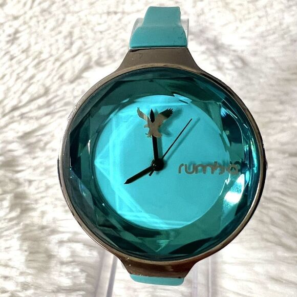 RUMBA TIME for American Eagle Outfitters Women's Watch Teal /Aqua Silicone Band - Picture 1 of 16